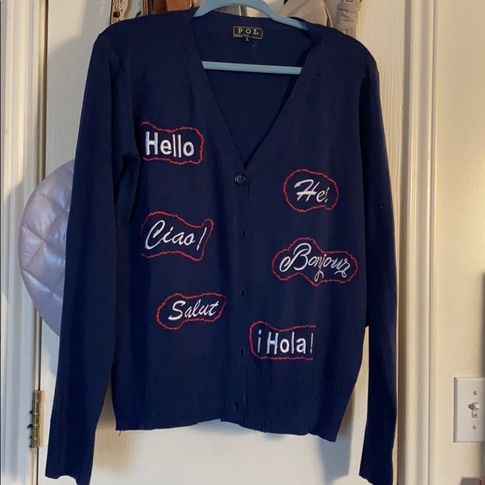Greetings cardigan